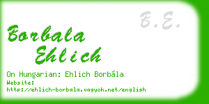 borbala ehlich business card